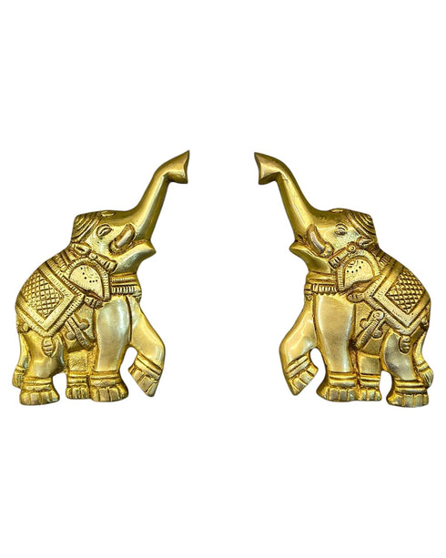 Brass Elephant Idol Pair